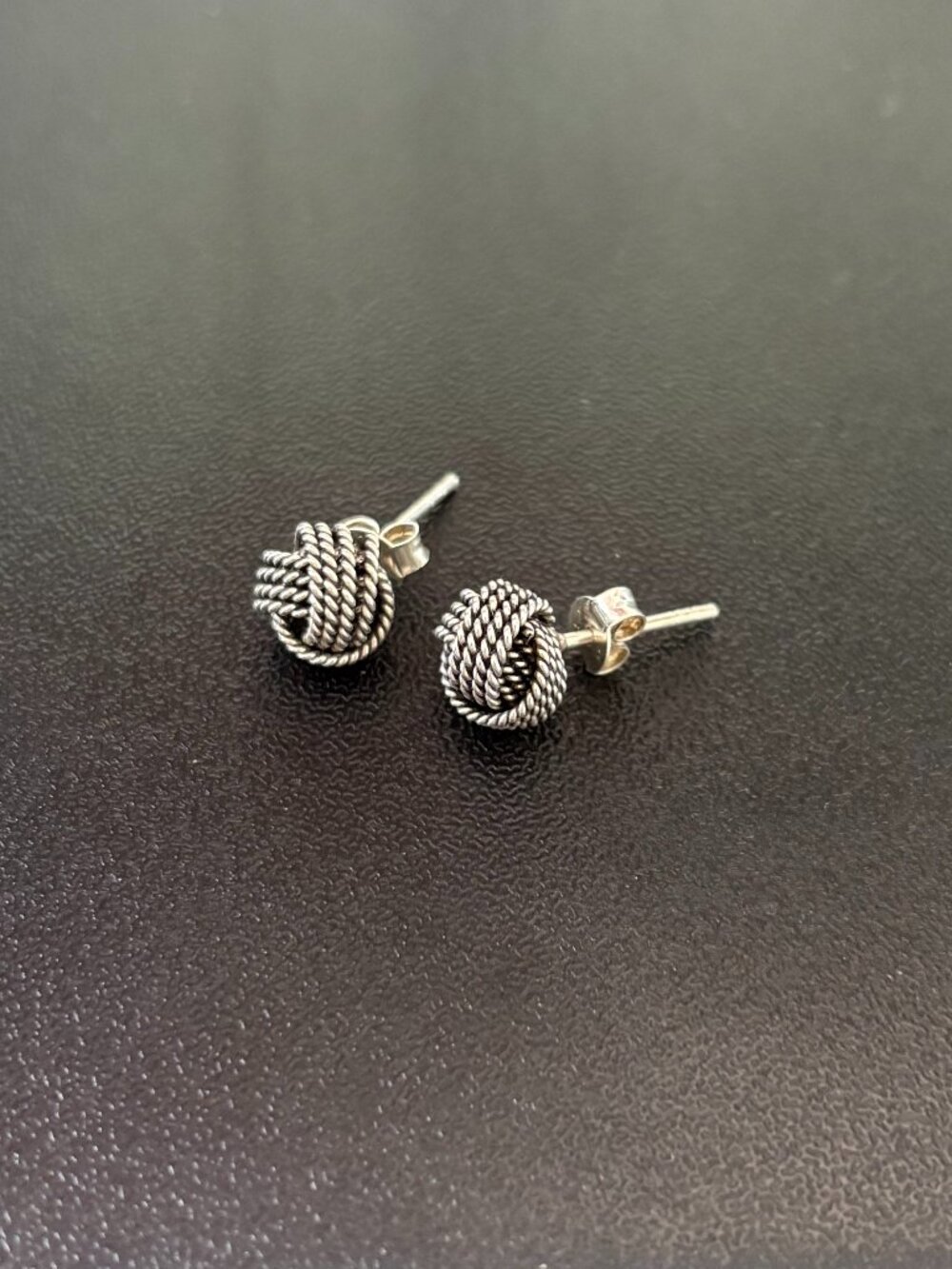 Sterling Silver LOVE Knot Earrings